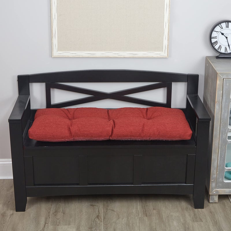 Klear Vu وسادة مقعد كليار فو غير قابلة للانزلاق للأثاث الداخلي، مجمعة في الولايات المتحدة، تخزين المدخل، نافذة باي، ركن الزاوية أو مقعد البيانو، 35 بوصة، لهب صلب - Image 2